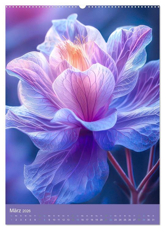 Produktbild: Blumen der Fantasie (Wandkalender 2026 DIN A2 hoch), CALVENDO Monatskalender