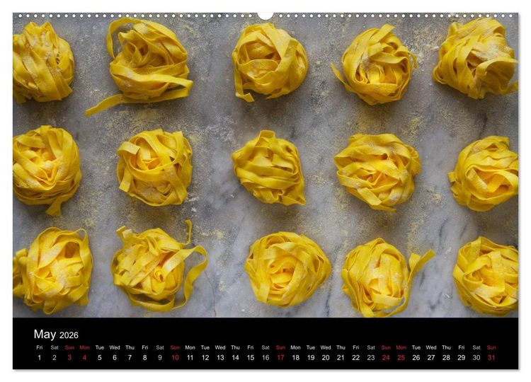 Produktbild: PASTA (High Quality Premium Wall Calendar 2026 DIN A2 landscape),CALVENDO 12 Month Wall Calendar