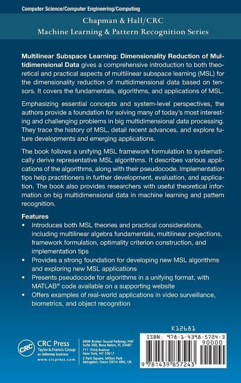 Produktbild: Multilinear Subspace Learning