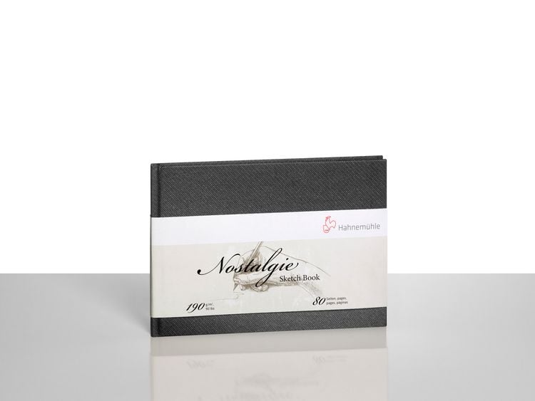 Produktbild: Hahnem&uuml;hle Papier Nostalgie Skizzenbuch, DIN A 5 Querformat, 190 g/m&sup2;
