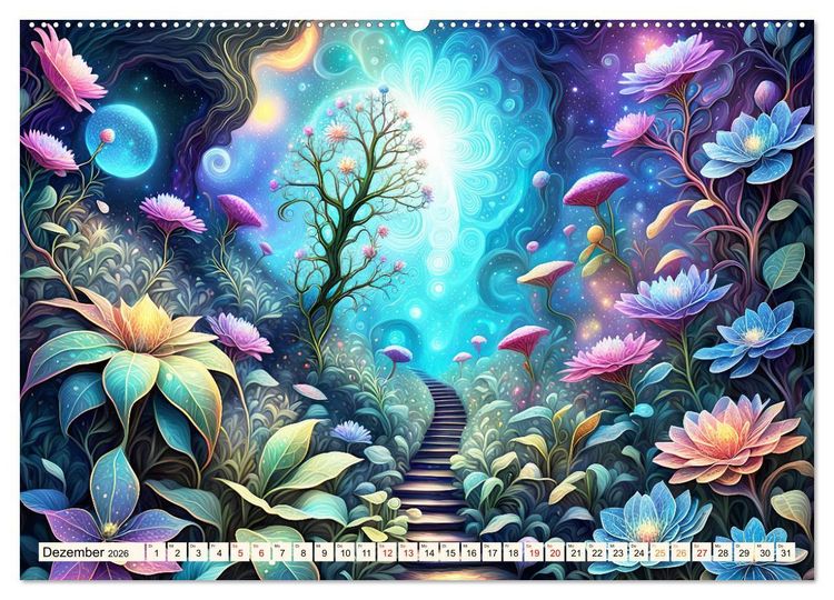Produktbild: Zauberhafte farbenfrohe Bl&uuml;tenwelt (Wandkalender 2026 DIN A2 quer), CALVENDO Monatskalender
