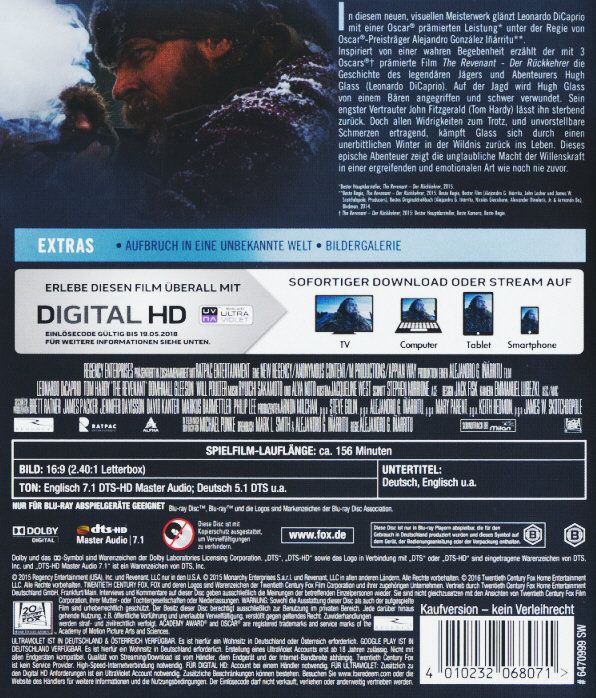 Produktbild: The Revenant - Der R&uuml;ckkehrer