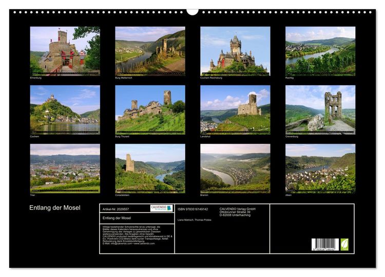 Produktbild: Entlang der Mosel (Wandkalender 2026 DIN A2 quer), CALVENDO Monatskalender