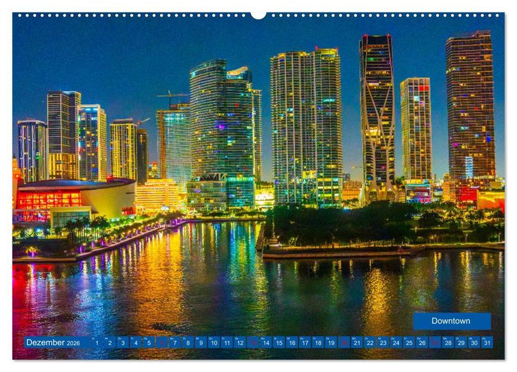 Produktbild: Kunterbuntes Miami (Wandkalender 2026 DIN A2 quer), CALVENDO Monatskalender