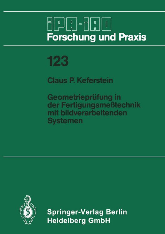Produktbild: Geometriepr&uuml;fung in der Fertigungsme&szlig;technik mit bildverarbeitenden Systemen