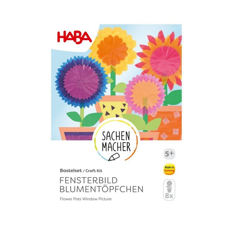 Produktbild: Bastelset - Fensterbild Blument&ouml;pfchen