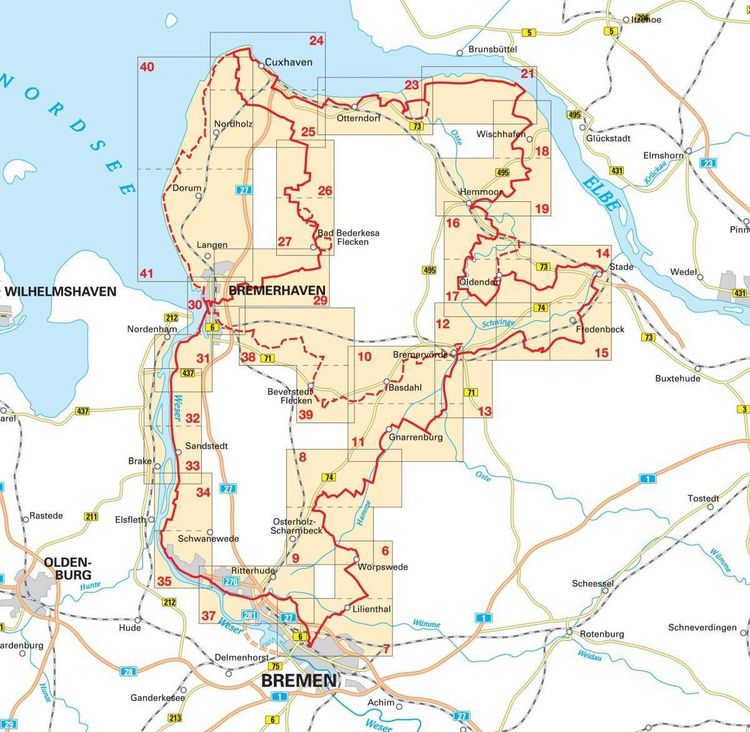 Produktbild: BVA Kompakt-Spiralo Vom Teufelsmoor zum Wattenmeer Naturerlebnis im Land zwischen Elbe, Weser und Nordsee Radwanderkarte