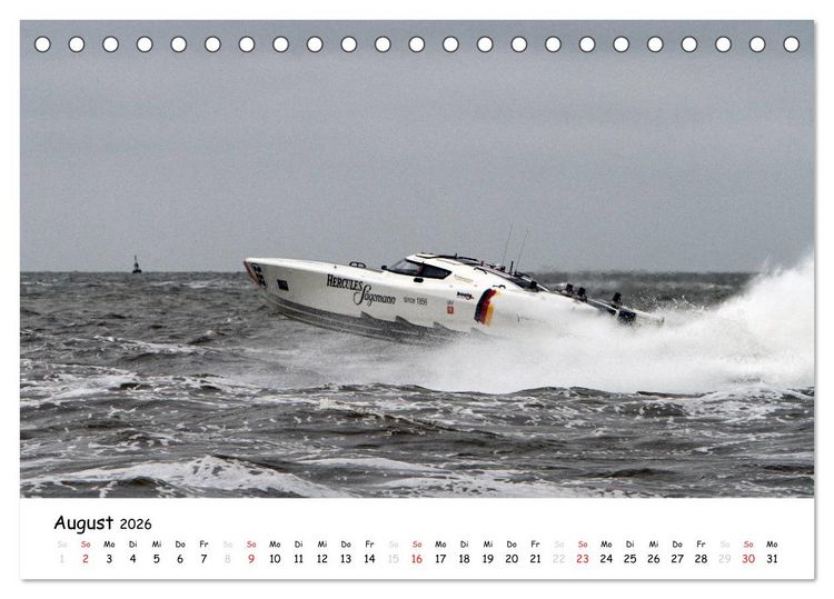 Produktbild: Offshore Powerboats (Tischkalender 2026 DIN A5 quer), CALVENDO Monatskalender