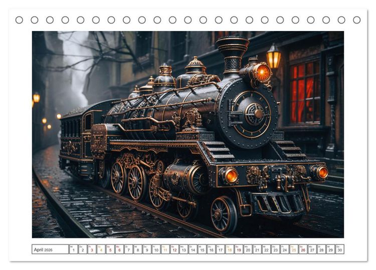 Produktbild: KI-Lokomotiven (Tischkalender 2026 DIN A5 quer), CALVENDO Monatskalender
