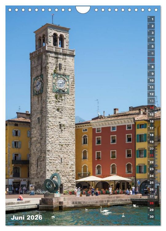 Produktbild: IDYLLISCHER GARDASEE Riva del Garda und Torbole (Wandkalender 2026 DIN A4 hoch), CALVENDO Monatskalender
