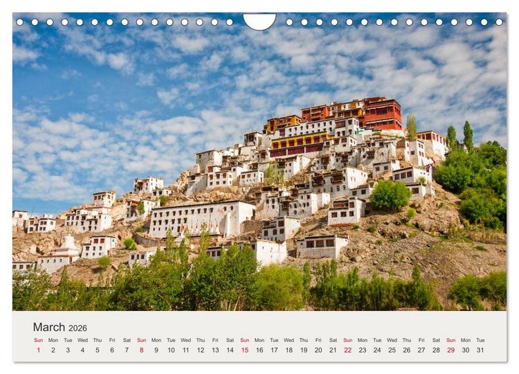 Produktbild: Buddhist Impressions of Ladakh (Wall Calendar 2026 DIN A4 landscape), CALVENDO 12 Month Wall Calendar
