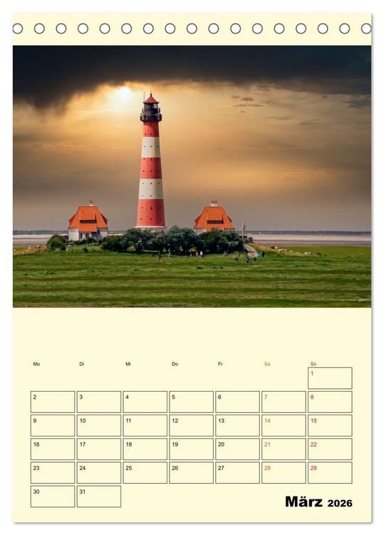 Produktbild: Meine geliebte Nordsee (Tischkalender 2026 DIN A5 hoch), CALVENDO Monatskalender