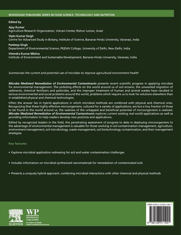 Produktbild: Microbe Mediated Remediation of Environmental Contaminants
