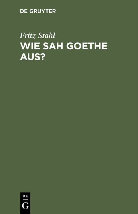 Produktbild: Wie sah Goethe aus?