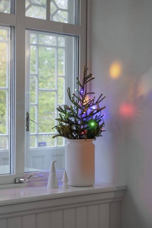 Produktbild: Konstsmide 1408-500 Lichterketten mit Batterien Innen batteriebetrieben Anzahl Leuchtmittel 20 LED Mehrfarbig Beleuchtete L&auml;nge: 2.85 m Timer, mit