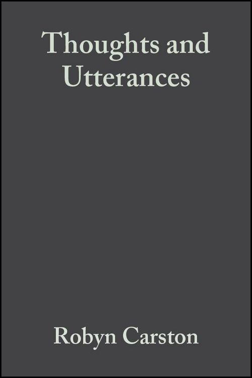 Produktbild: Thoughts and Utterances