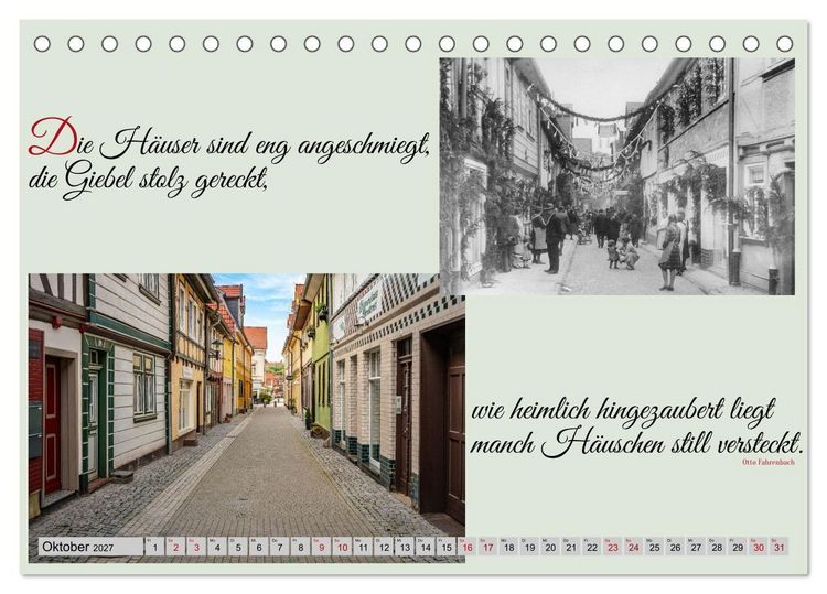 Produktbild: Zeitreise durch Heilbad Heiligenstadt - Die 1960er Jahre und Heute (Tischkalender 2027 DIN A5 quer), CALVENDO Monatskalender