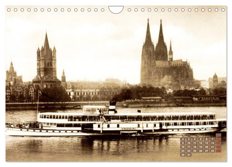 Produktbild: Historisches K&ouml;ln &ndash; Die Stadt auf historischen Karten (Wandkalender 2026 DIN A4 quer), CALVENDO Monatskalender
