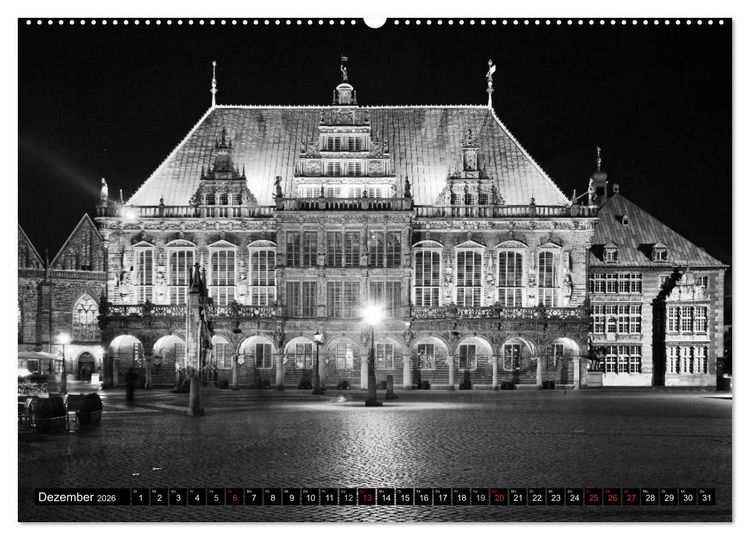 Produktbild: Historisches Bremen (Wandkalender 2026 DIN A2 quer), CALVENDO Monatskalender