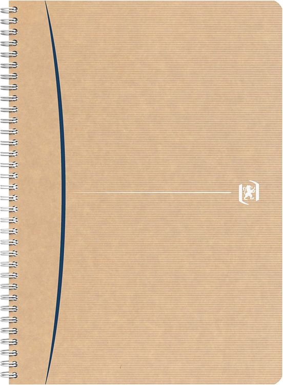 Produktbild: OXFORD Notizbuch Touareg A4, liniert, 180 Seiten, recyceltes Papier, Spiralbindung, Einband, Kraftpapier, zuf&auml;llige Farbauswahl sortiert