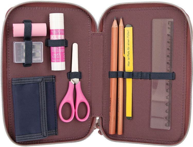Produktbild: Miss Melody 3 Fach Federtasche Mit Stepp NIGHT HORSES