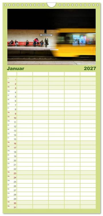 Produktbild: Familienplaner 2027 - stadtansichten stuttgart mit 5 Spalten (Wandkalender, 21 x 45 cm) CALVENDO