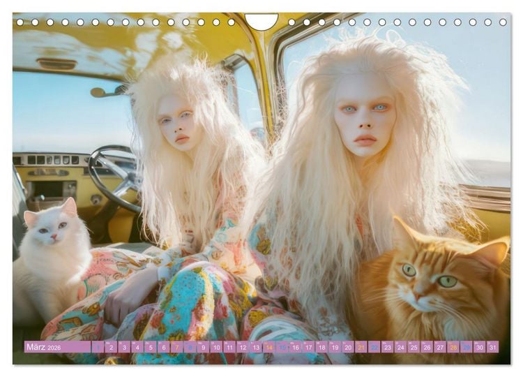 Produktbild: Albino Frauen - Kunstvolle Werke (Wandkalender 2026 DIN A4 quer), CALVENDO Monatskalender