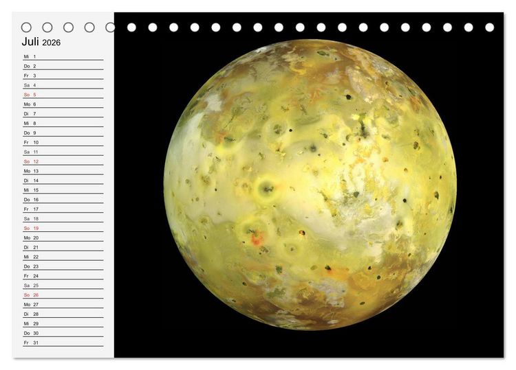 Produktbild: Sonne, Monde und Planeten (Tischkalender 2026 DIN A5 quer), CALVENDO Monatskalender