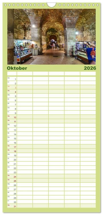 Produktbild: Familienplaner 2026 - SPLIT Kroatien - Dalmatien mit 5 Spalten (Wandkalender, 21 x 45 cm) CALVENDO