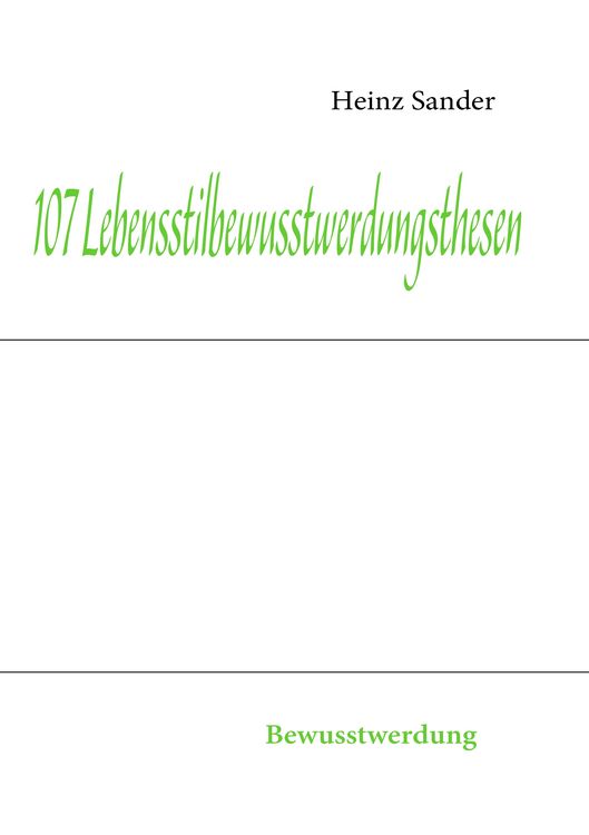 Produktbild: 107 Lebensstilbewusstwerdungsthesen