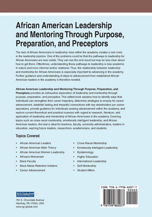 Produktbild: African American Leadership and Mentoring Through Purpose, Preparation, and Preceptors