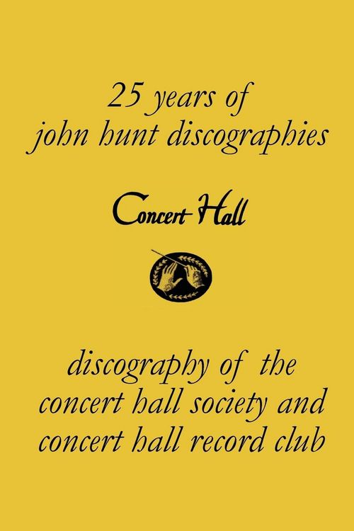 Produktbild: Concert Hall. Discography of the Concert Hall Society and Concert Hall Record Club.