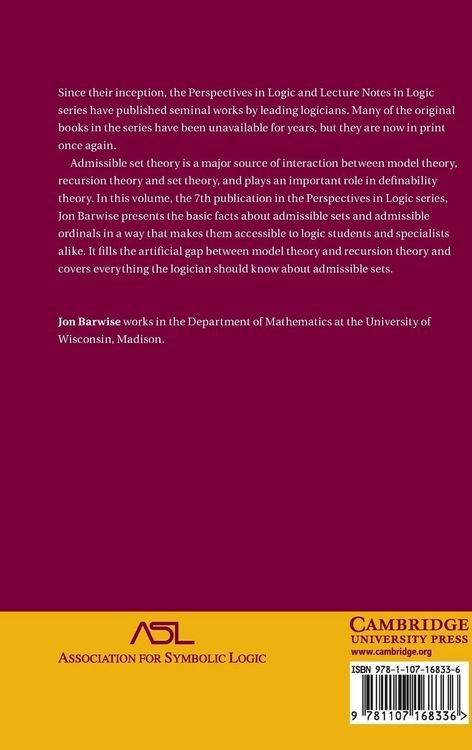 Produktbild: Admissible Sets and Structures