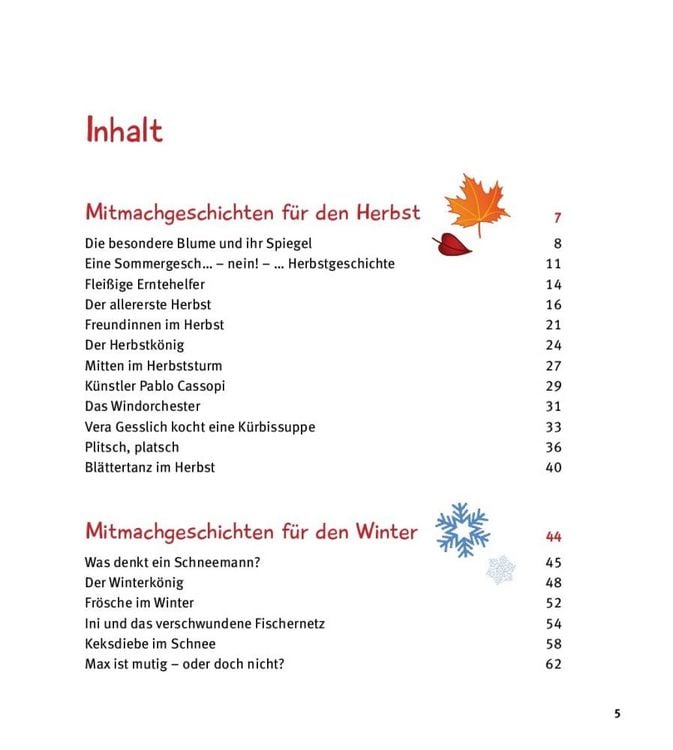 Produktbild: 5 Minuten Mitmachgeschichten f&uuml;r Herbst und Winter