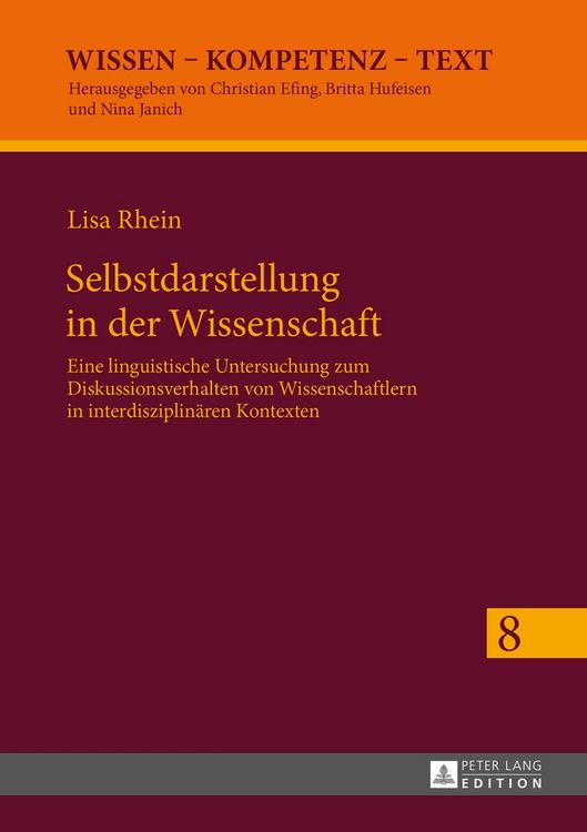 Produktbild: Selbstdarstellung in der Wissenschaft