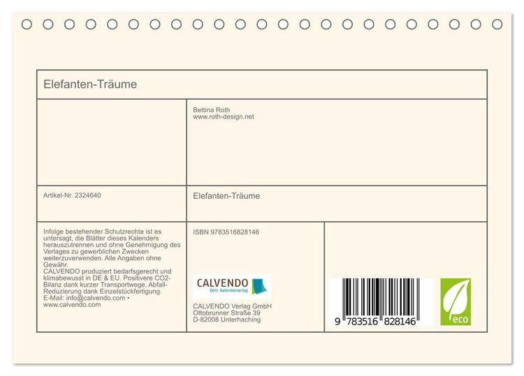 Produktbild: Elefanten-Tr&auml;ume (Tischkalender 2027 DIN A5 quer), CALVENDO Monatskalender