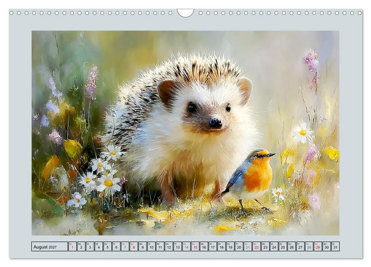 Produktbild: Igel. Kleine Gl&uuml;cksbringer im Garten (Wandkalender 2027 DIN A3 quer), CALVENDO Monatskalender