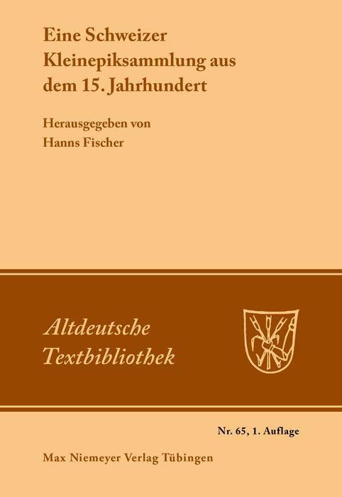 Produktbild: Eine Schweizer Kleinepiksammlung aus dem 15.Jahrhundert
