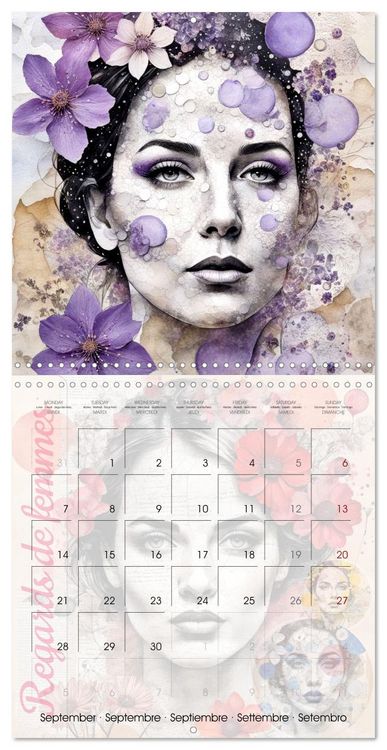 Produktbild: Regards de femmes (Calendrier mural carr&eacute; 2026 30x30 cm) Calendrier double avec une page pour vos prises de notes