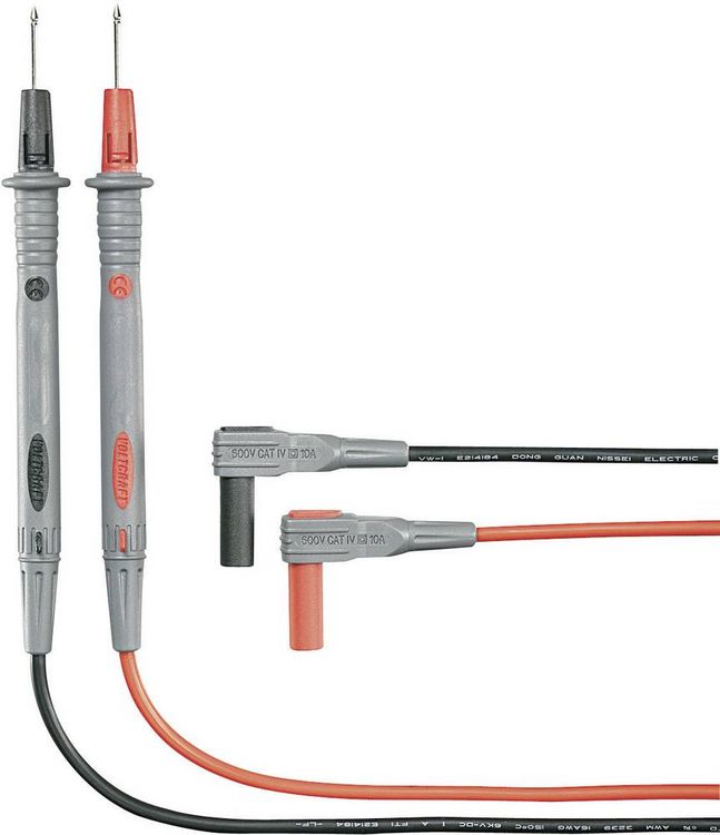 Produktbild: VOLTCRAFT Sicherheits-Messleitungs-Set 1.20m Schwarz, Rot MS-4N