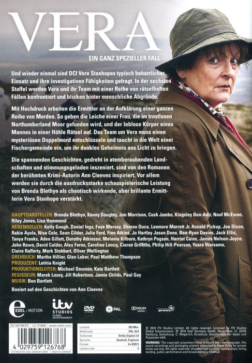 Produktbild: Vera - Ein ganz spezieller Fall/Staffel 6 [4 DVDs]
