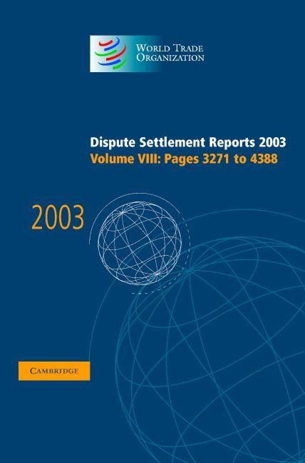 Produktbild: Dispute Settlement Reports 2003