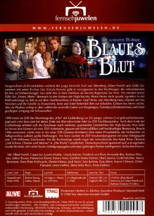 Produktbild: Blaues Blut - Die komplette Serie/Fernsehjuwelen [4 DVDs]