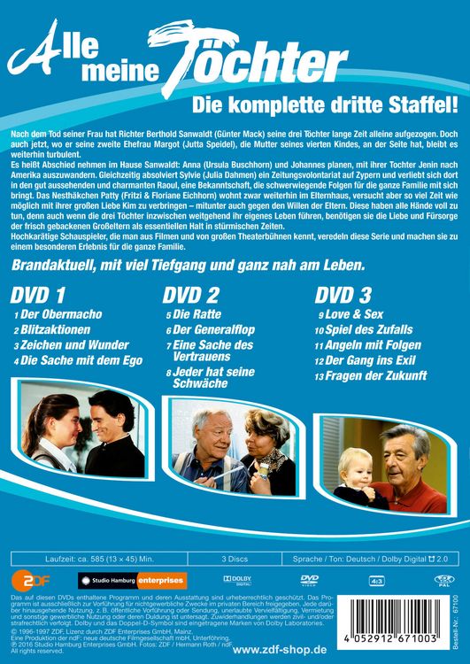 Produktbild: Alle meine T&ouml;chter - Staffel 3 [3 DVDs]
