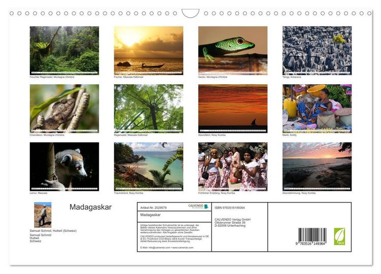 Produktbild: Madagaskar (Wandkalender 2026 DIN A3 quer), CALVENDO Monatskalender