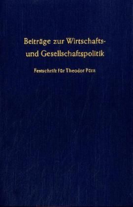 Produktbild: Beitr&auml;ge zur Wirtschafts- und Gesellschaftspolitik.