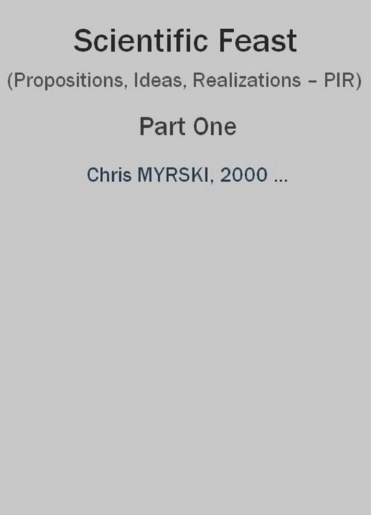 Produktbild: Scientific Feast (Propositions, Ideas, Realizations - PIR) - Part One