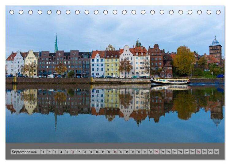 Produktbild: Ansichten der L&uuml;becker Altstadtinsel (Tischkalender 2026 DIN A5 quer), CALVENDO Monatskalender