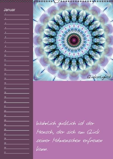Produktbild: Mandala - Spiegel der Seele / immerw&auml;hrender Geburtstagskalender (Wandkalender immerw&auml;hrend DIN A2 hoch)