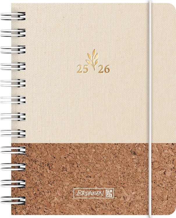Produktbild: BRUNNEN Schülerkalender (2025/2026) "Naturality", 1 Seite = 1 Tag, A6, 352 Seiten, Textil-Einband